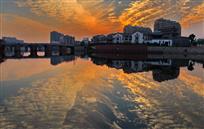 龙眠河夕照