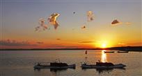 呼伦湖夕照