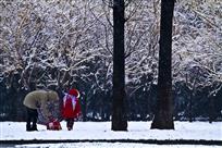 雪中母女
