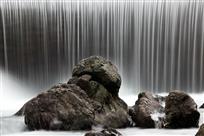石狮观瀑