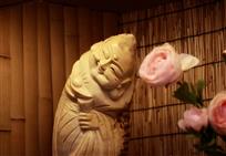 恭喜发财（竹根雕）