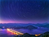 璀璨星空映大桥