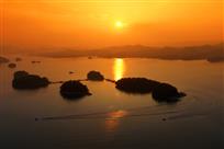 夕照千岛湖