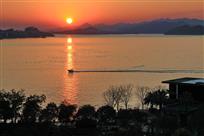 夕照千岛湖