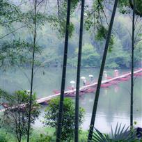 浮桥风情——刘建宏&nbsp;摄