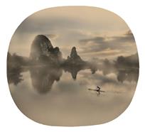 [水悠山隐载渔舟]