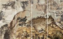 《画意石纹山水》
