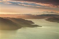 晚霞生辉小浪底