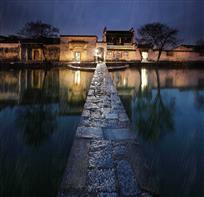 雨夜宏村