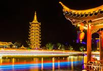 流光溢彩运河畔