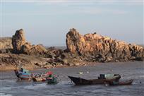 东岙渔村夕阳西下樵滩