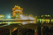 台儿庄古城夜景