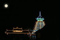 侗寨月圆夜