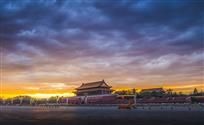 天安门晚霞