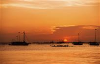 大湖夕照