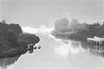 古淮河边小渔船