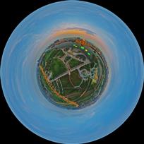 眉山东坡岛城市湿地公园全景