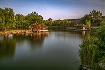 一关湖内霞光映