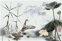 《鸭荷图》