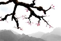 水墨桃花