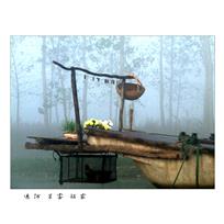 运河晨雾船家