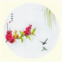 湖边春意