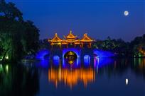 五亭夜色