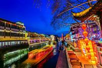 灯光桨影夜色秦淮