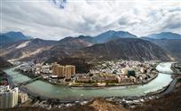 俯瞰汶川县城
