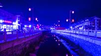 山里小镇夜景