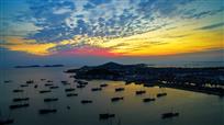 渔港晚霞