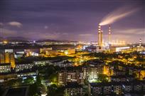 电厂夜色