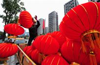 大红灯笼迎新年