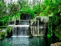 天池岛叠瀑