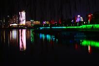 垂柳夜色